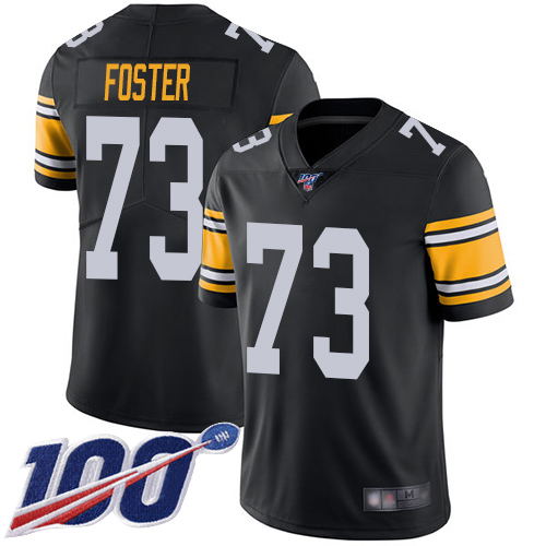 Men Pittsburgh Steelers Football #73 Limited Black Ramon Foster Alternate 100th Season Vapor Untouchable Nike NFL Jersey
